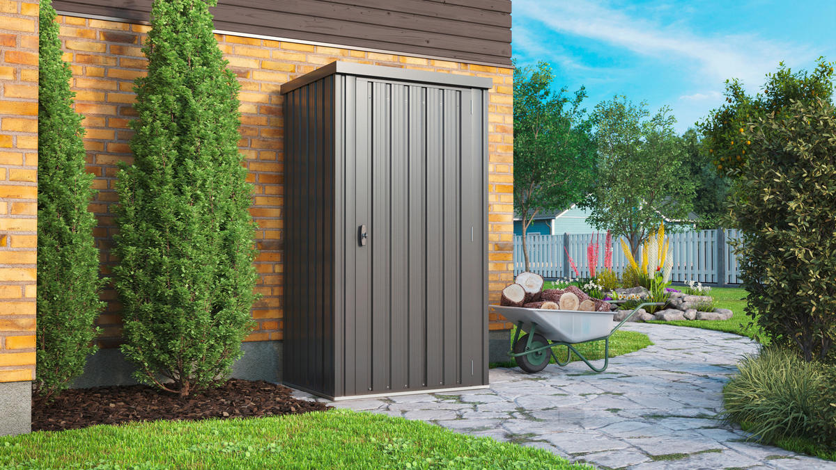 GERÄTEHAUS 98/189/81 cm  - Anthrazit, Basics, Metall (98/189/81cm)