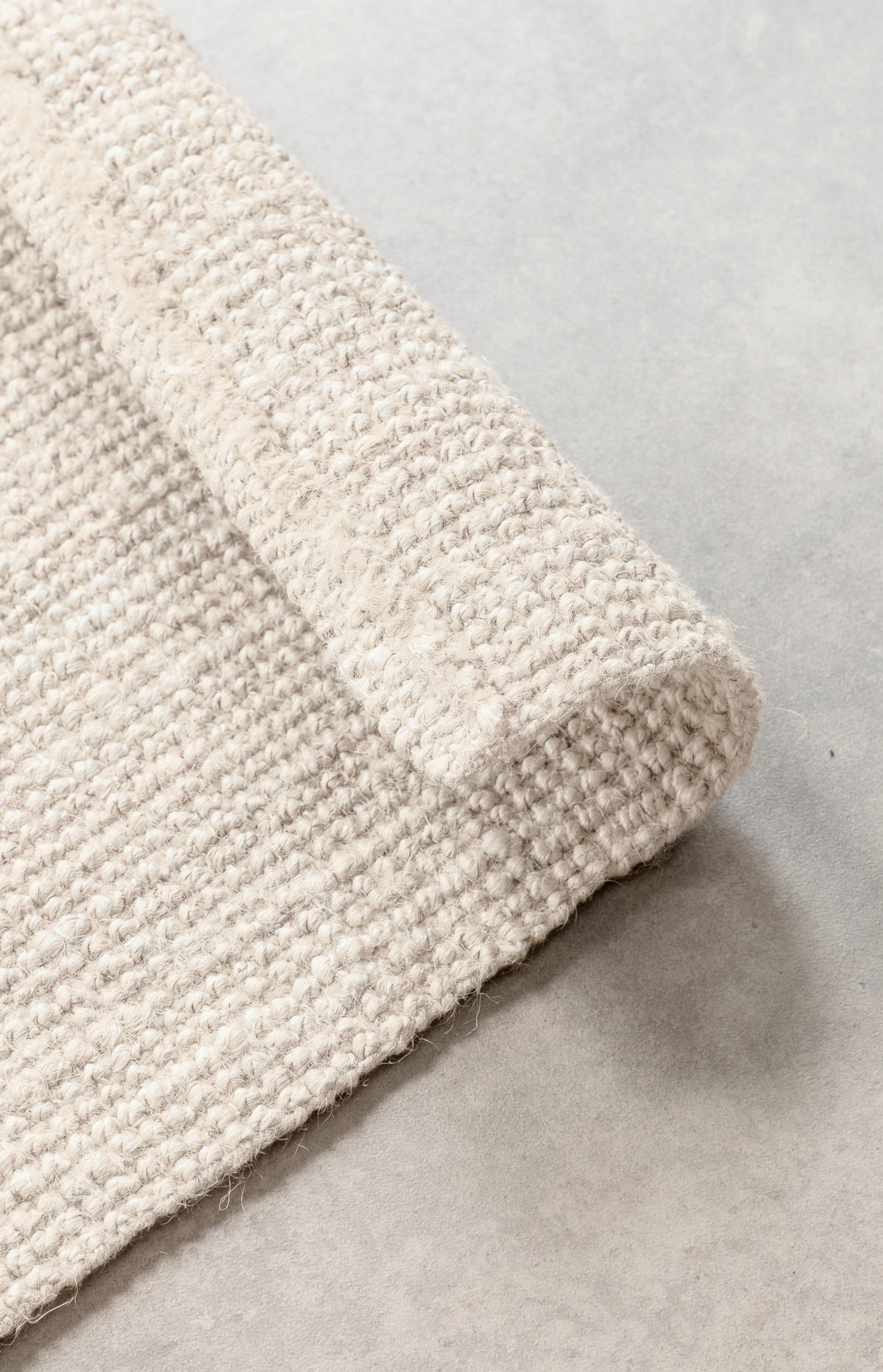 JUTETEPPICH 120/170 cm Bouclé Weiß rechteckig  - Weiß, KONVENTIONELL, Textil (120/170cm) - Hanse Home