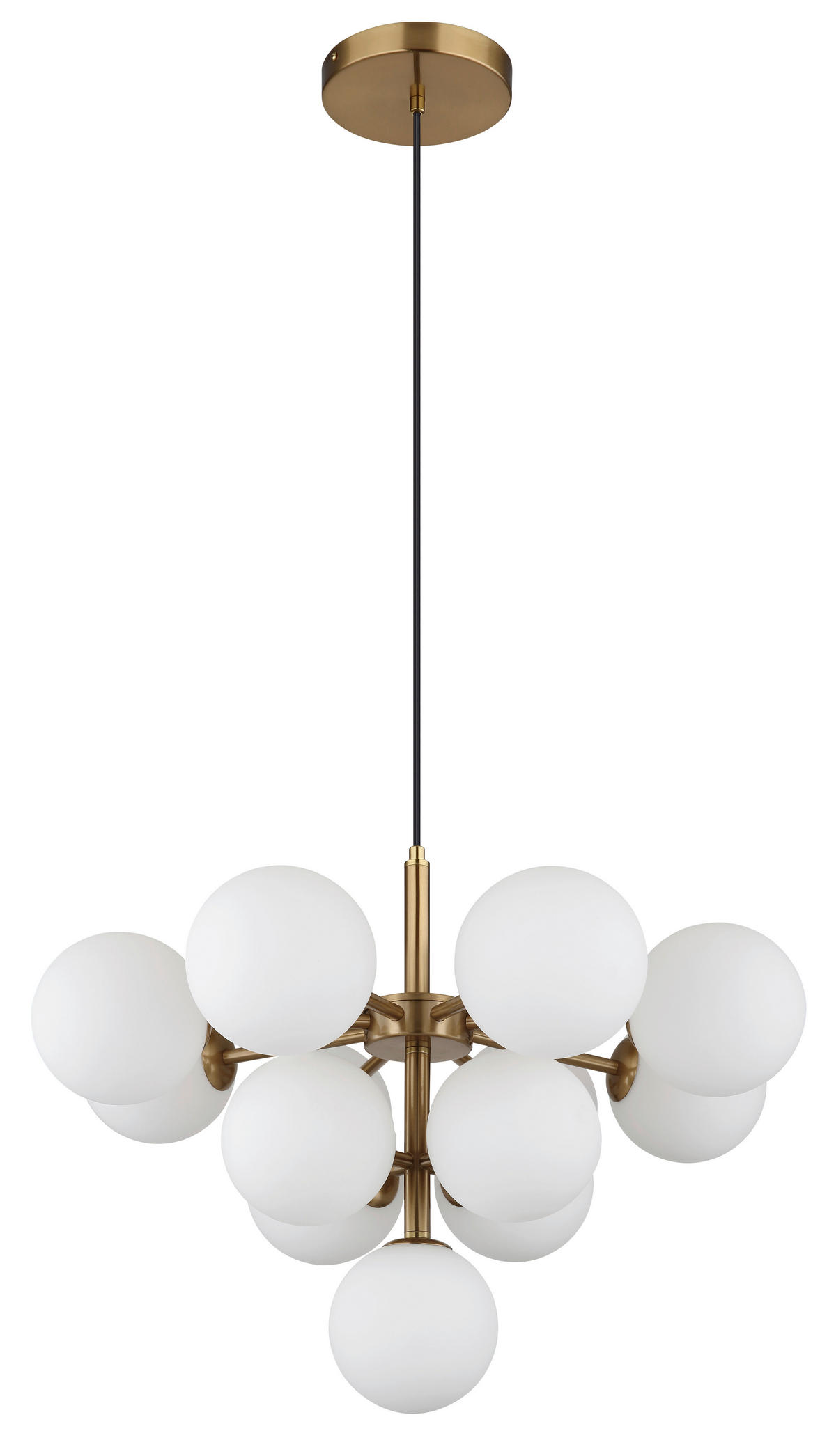 HÄNGELEUCHTE 56/120 cm   - Goldfarben, Design, Glas/Metall (56/120cm) - Globo