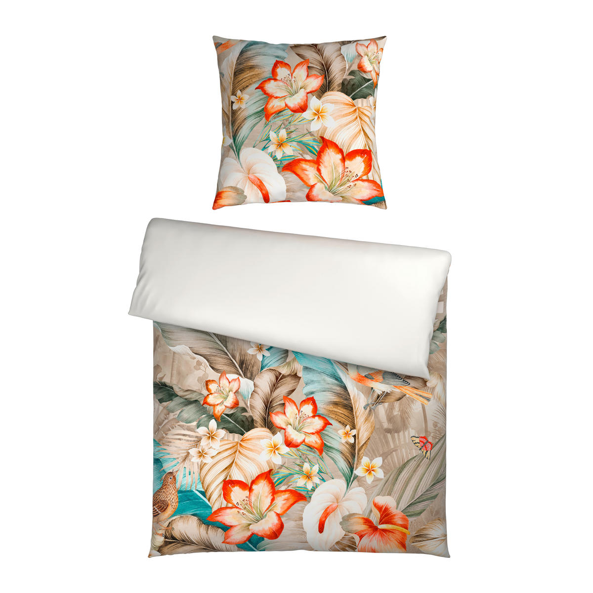 WENDEBETTWÄSCHE Satin 155/220 cm  - Multicolor, Textil (155/220cm) - Novel