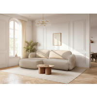 ECKSOFA VELU Beige Chenille  - Beige/Schwarz, Design, Textil (175cm) - MID.YOU