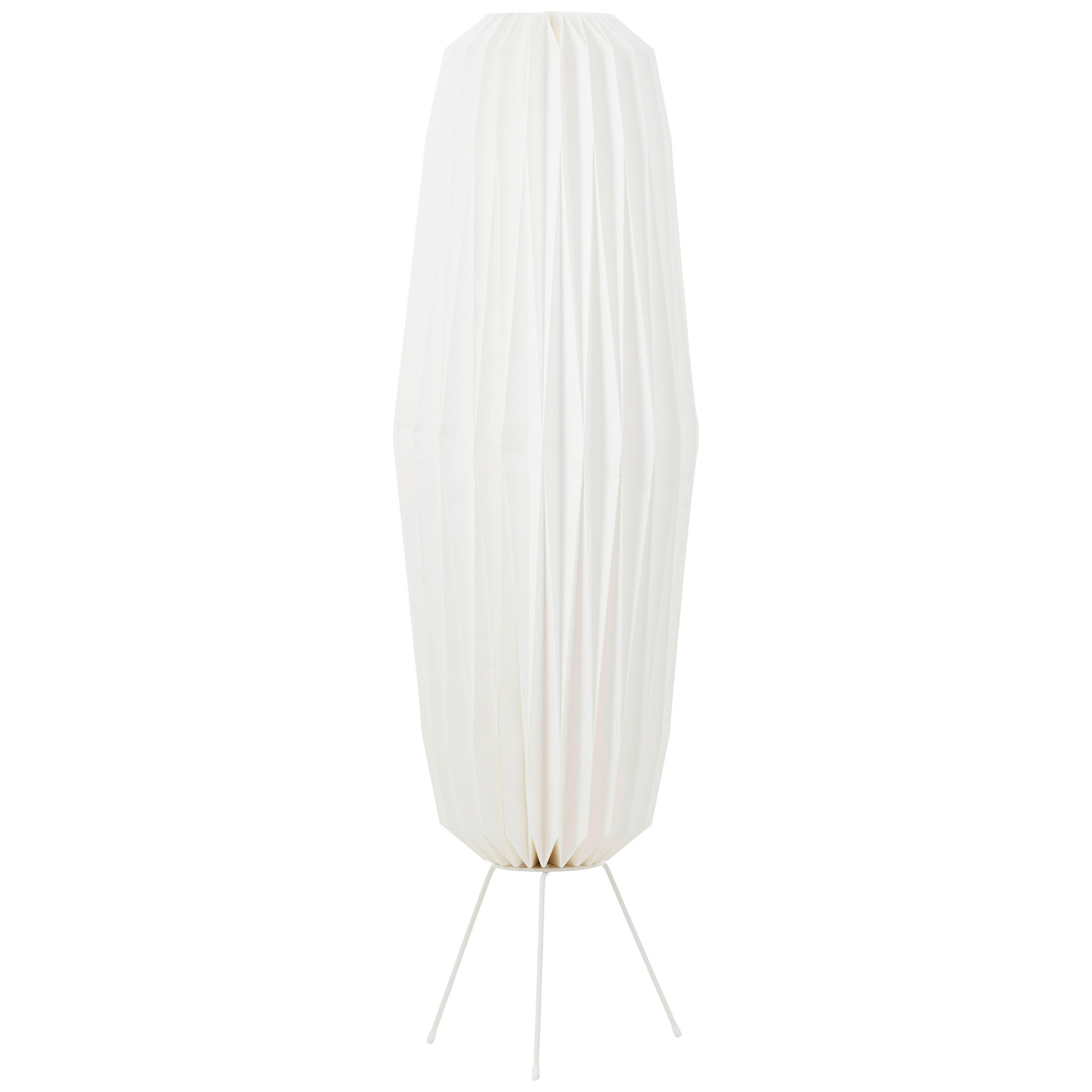 STEHLEUCHTE - Weiss, Natur, Papier/Metall (33/33/110cm) - Brilliant