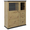 HIGHBOARD  in 110/134,2/43 cm  - Dunkelgrau/Schwarz, Basics, Glas/Holzwerkstoff (110/134,2/43cm) - Hom`in