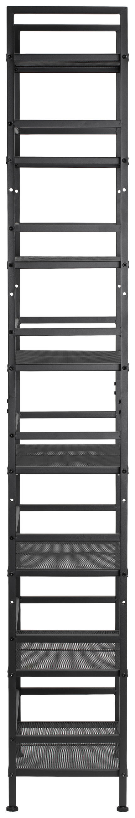 SCHUHREGAL 59/196/30 cm  - Weiss/Schwarz, Modern, Metall (59/196/30cm) - PBJ