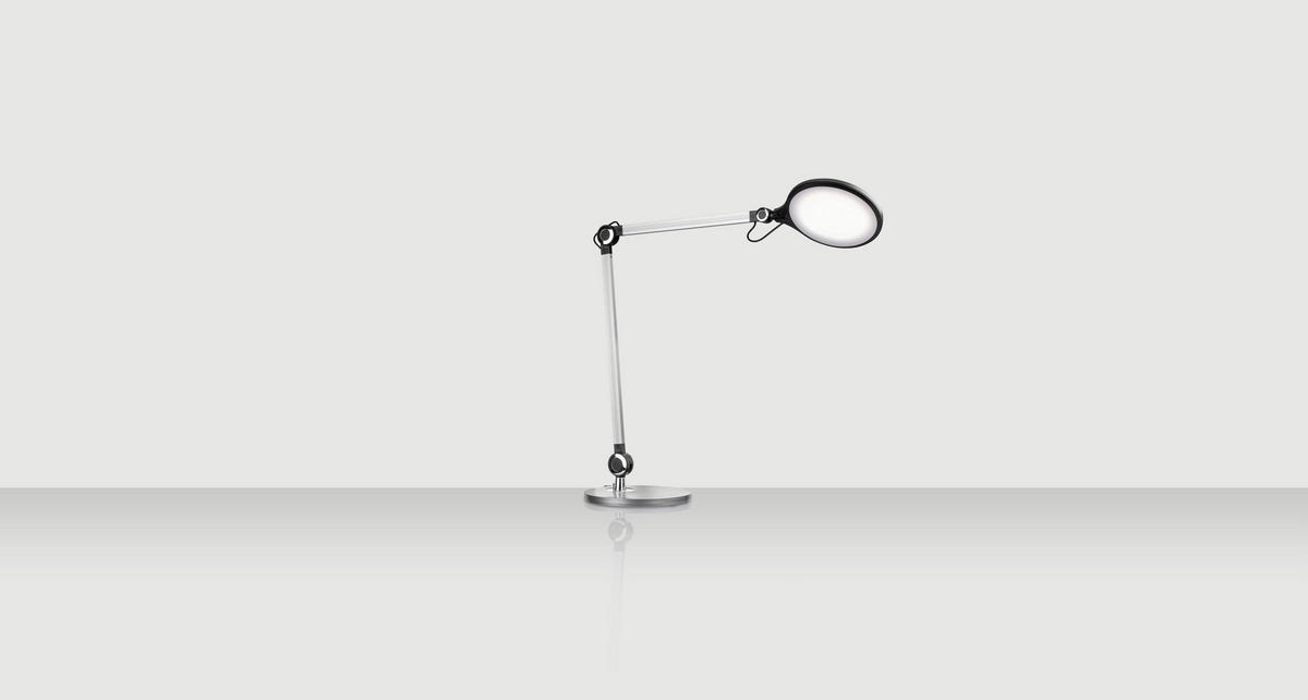 LED ÍRÓASZTALI LÁMPA - fekete, Design, műanyag (20/49/20cm) - Novel