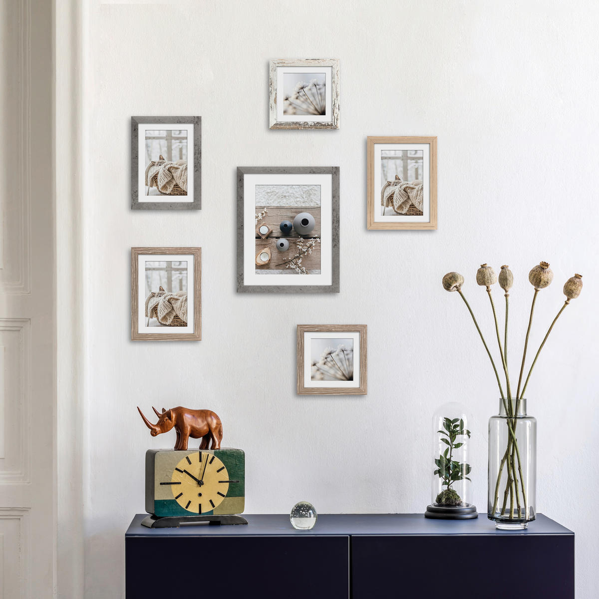 BILDERRAHMEN 14,6/14,6/1,6 cm  - Ahornfarben, Basics, Glas/Holzwerkstoff (14,6/14,6/1,6cm)