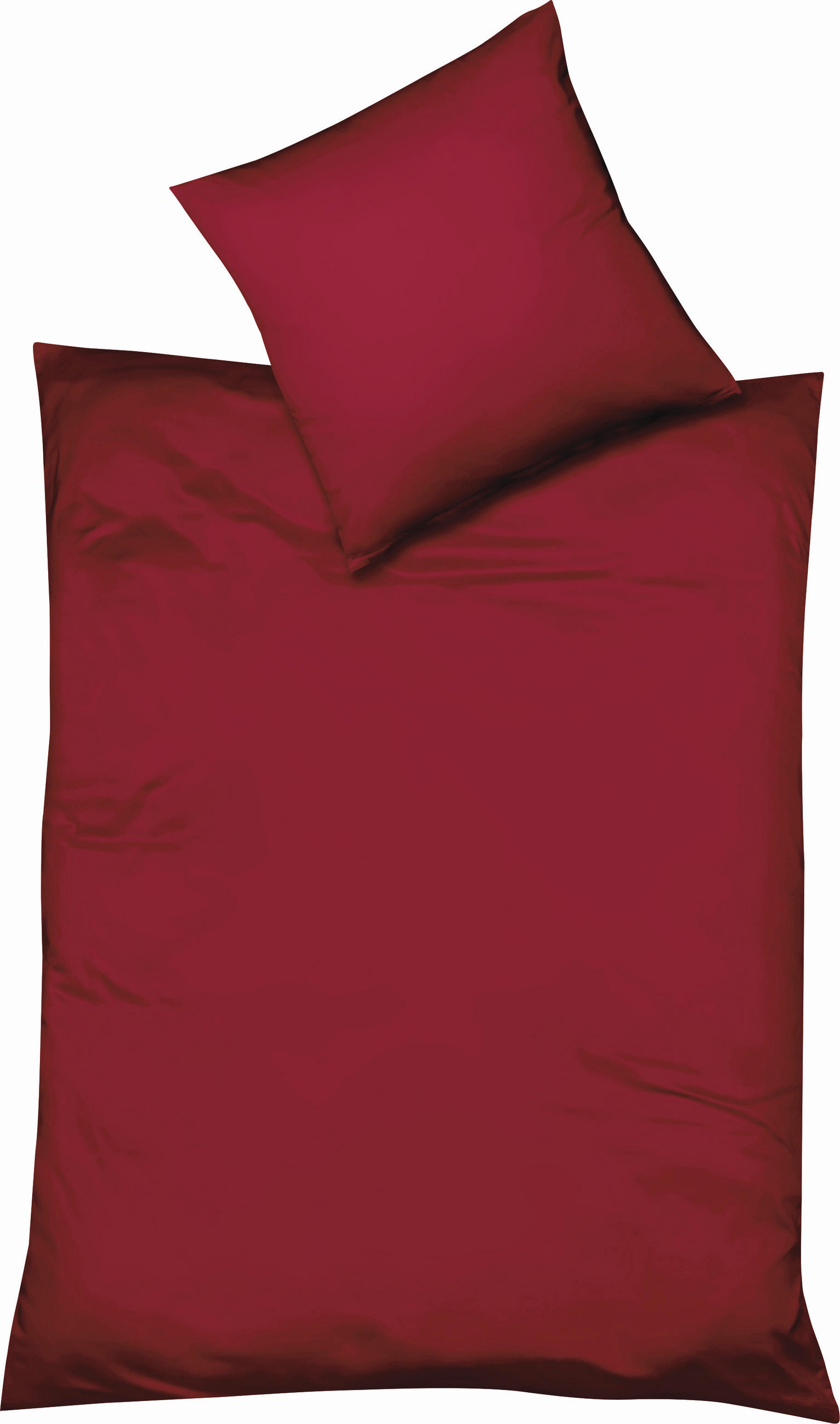BETTWÄSCHE Makosatin 155/220 cm  - Bordeaux, Basics, Textil (155/220cm) - Fleuresse