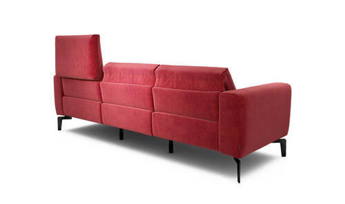 Thumbnail - Sensoo Dreisitzer Cosy, Rot, Textil, 3-Sitzer, 250x86x86-94 cm, Stoffauswahl, Armteil links, rechts, Wohnzimmer, Sofas &...