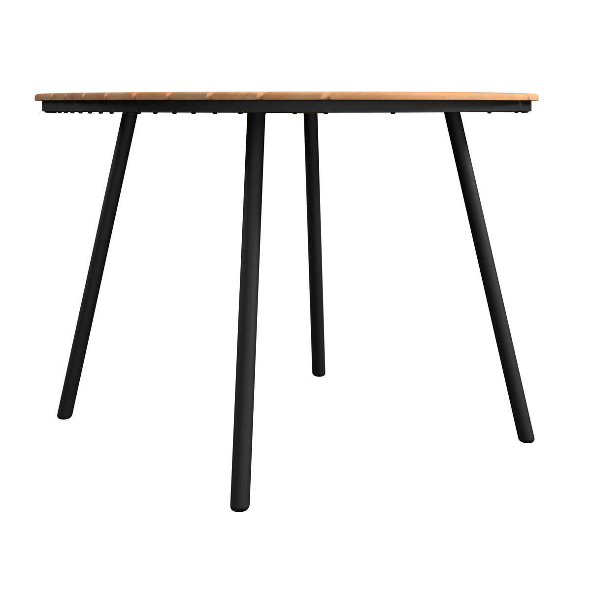 GARTENTISCH  - Schwarz/Teakfarben, MODERN, Holz/Metall (110/75/110cm) - Ambia Garden