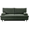 SCHLAFSOFA Chenille Dunkelgrün  - Dunkelgrün/Schwarz, KONVENTIONELL, Holz/Textil (212/97/105cm) - Carryhome