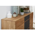 SIDEBOARD  in 177/89/42 cm  - Eichefarben/Anthrazit, Natur, Glas/Holz (177/89/42cm) - Waldwelt