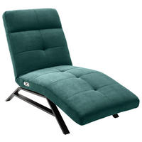 RELAXLIEGE Cord Grün  - Schwarz/Grün, Design, Textil/Metall (80/54-113/158-198cm) - Pure Home Lifestyle