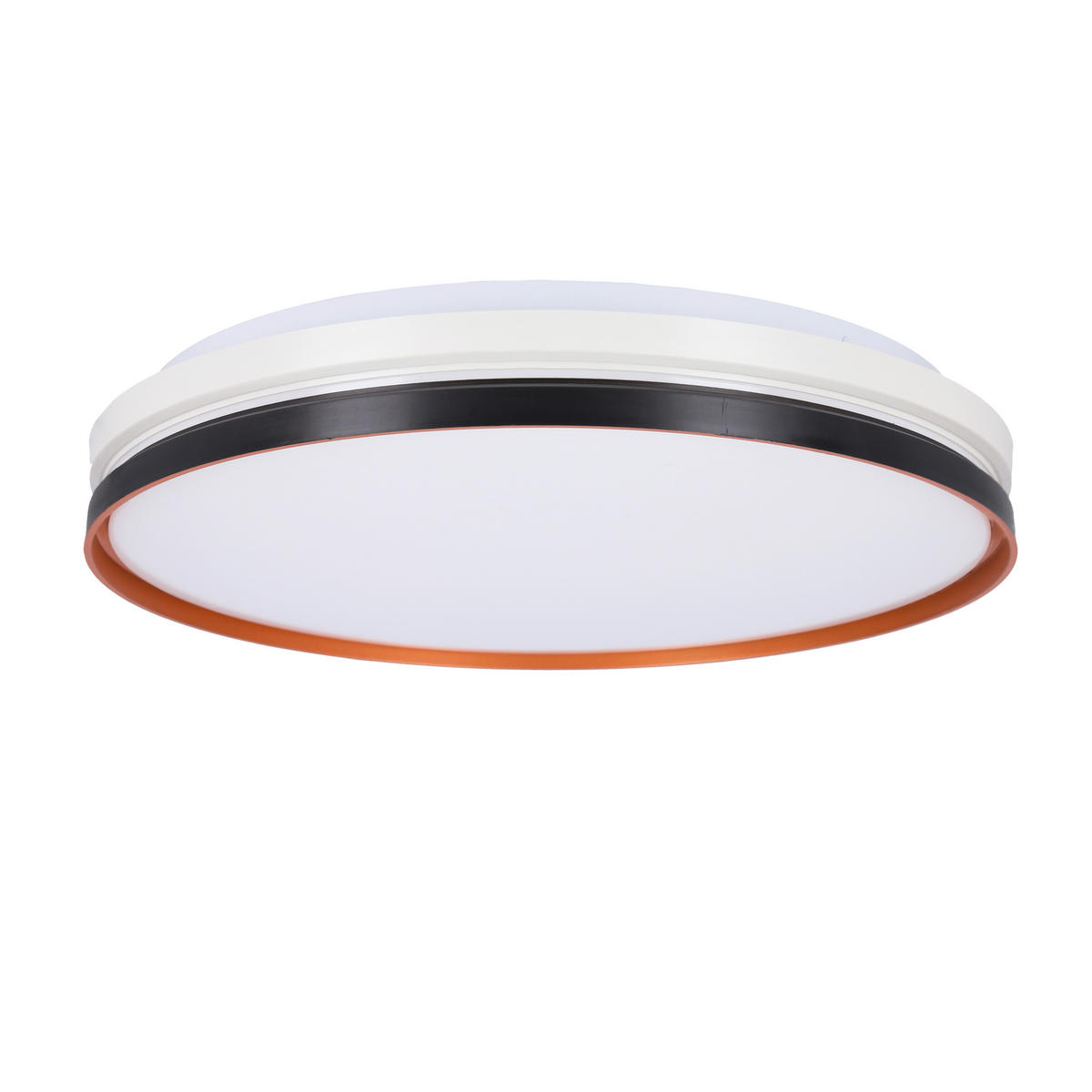 LED-TAKLAMPA Montana 40/40/7 cm  - vit/svart, Klassisk, metall/plast (40/40/7cm)
