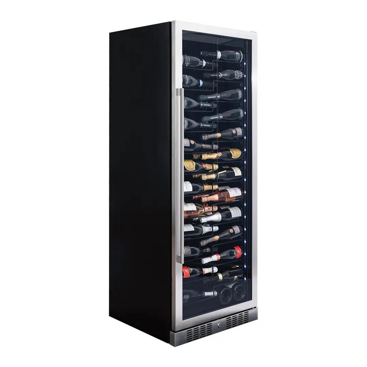 WEINKÜHLSCHRANK DX-143.468SS  - Edelstahlfarben, Basics, Glas/Metall (65,5/183,5/68cm)