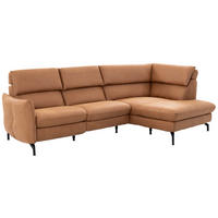 WOHNLANDSCHAFT Cognac  - Cognac/Beige, MODERN, Textil (274/160cm) - Livetastic