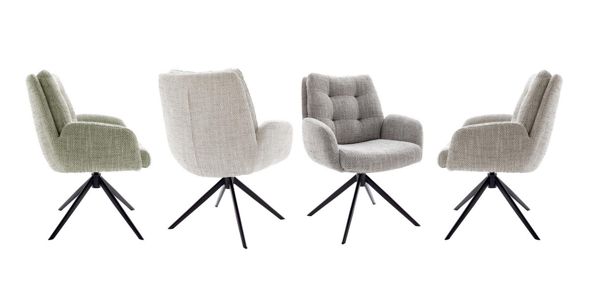 ARMLEHNSTUHL  in Stahl Webstoff  - Schwarz/Cappuccino, Design, Textil/Metall (72/95/77cm) - Novel