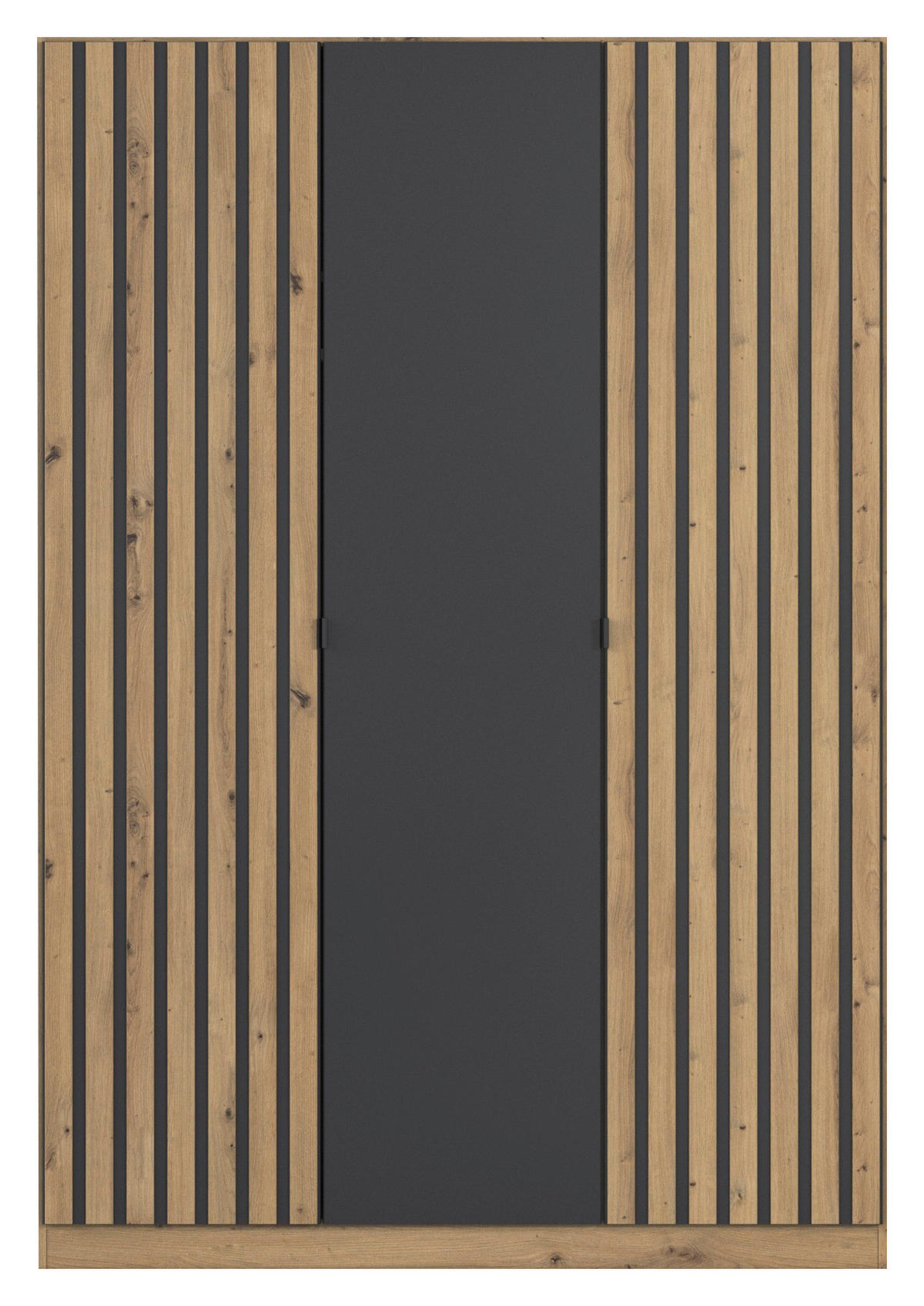 DREHTÜRENSCHRANK  in Grau, Eiche Artisan  - Eiche Artisan/Grau, MODERN, Holzwerkstoff/Metall (136/197/54cm) - Rauch Möbel