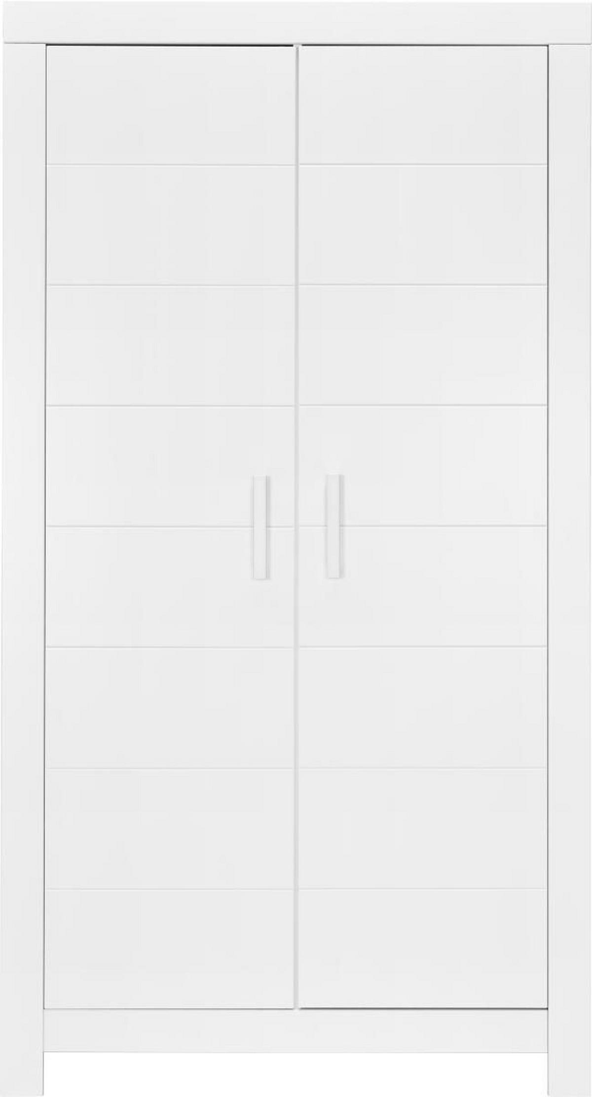  KLEIDERSCHRANK Fiona Weiß  - Chromfarben/Weiß, Design, Holzwerkstoff/Metall (110/205,2/55,3cm) - Paidi