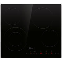 GLASKERAMIKKOCHFELD MCH702T298K0  - Schwarz, Basics, Glas/Metall (59/52/5,5cm) - Midea