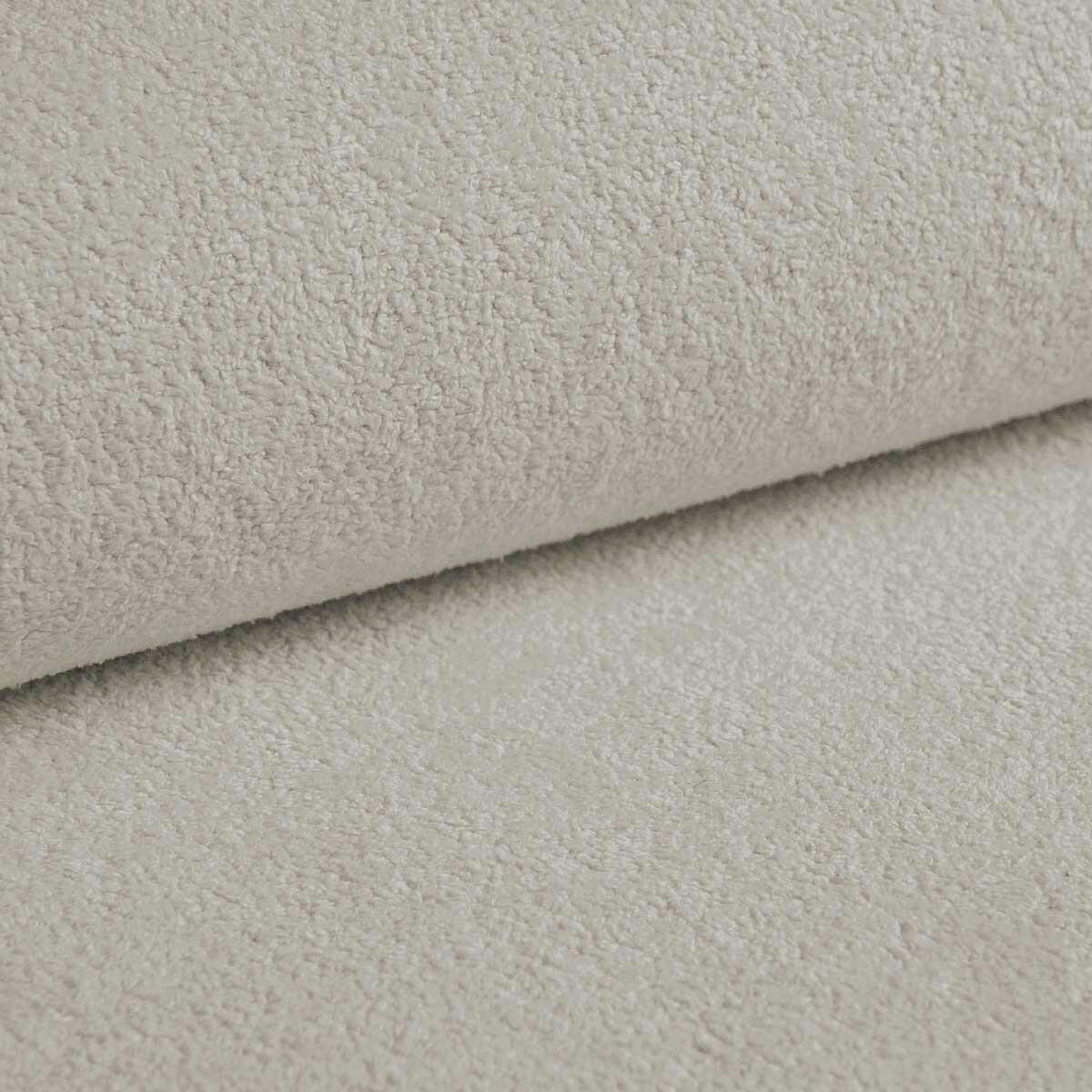 RÉCAMIERE HEVIA in Bouclé Creme  inkl.  - Creme/Schwarz, Design, Kunststoff/Textil (235/97/98cm) - MID.YOU