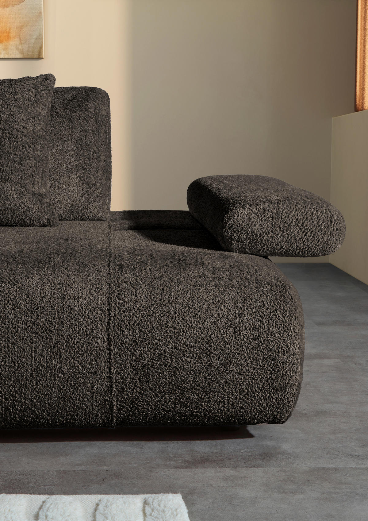 SCHLAFSOFA in Textil Anthrazit  - Anthrazit/Schwarz, Konventionell, Kunststoff/Textil (235-255/80/116-138cm) - Carryhome