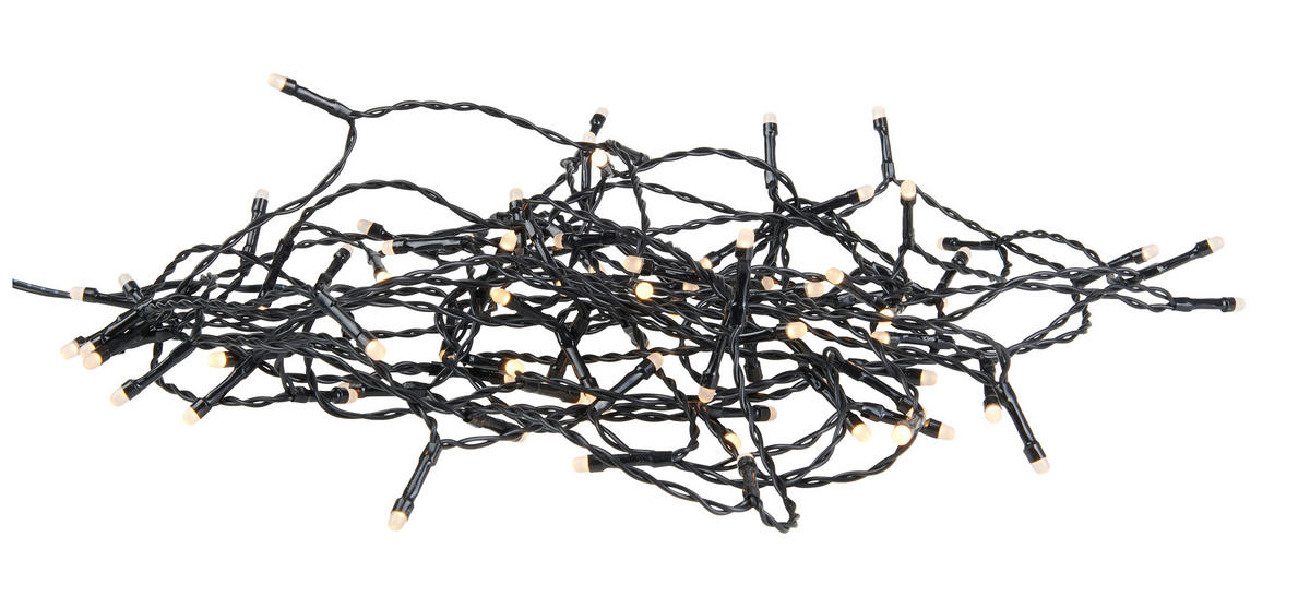 LICHTERKETTE 1240 cm  - Schwarz, KONVENTIONELL, Kunststoff (1240cm)