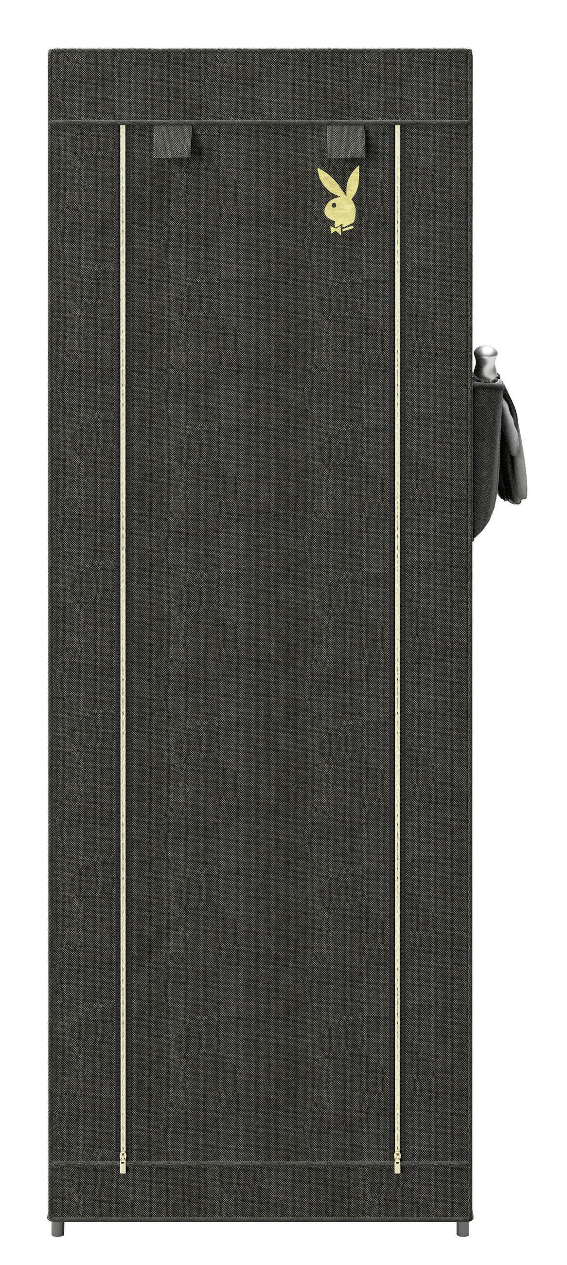SCHUHSCHRANK Schwarz  - Schwarz, Basics, Textil/Metall (58/159/28cm) - Playboy
