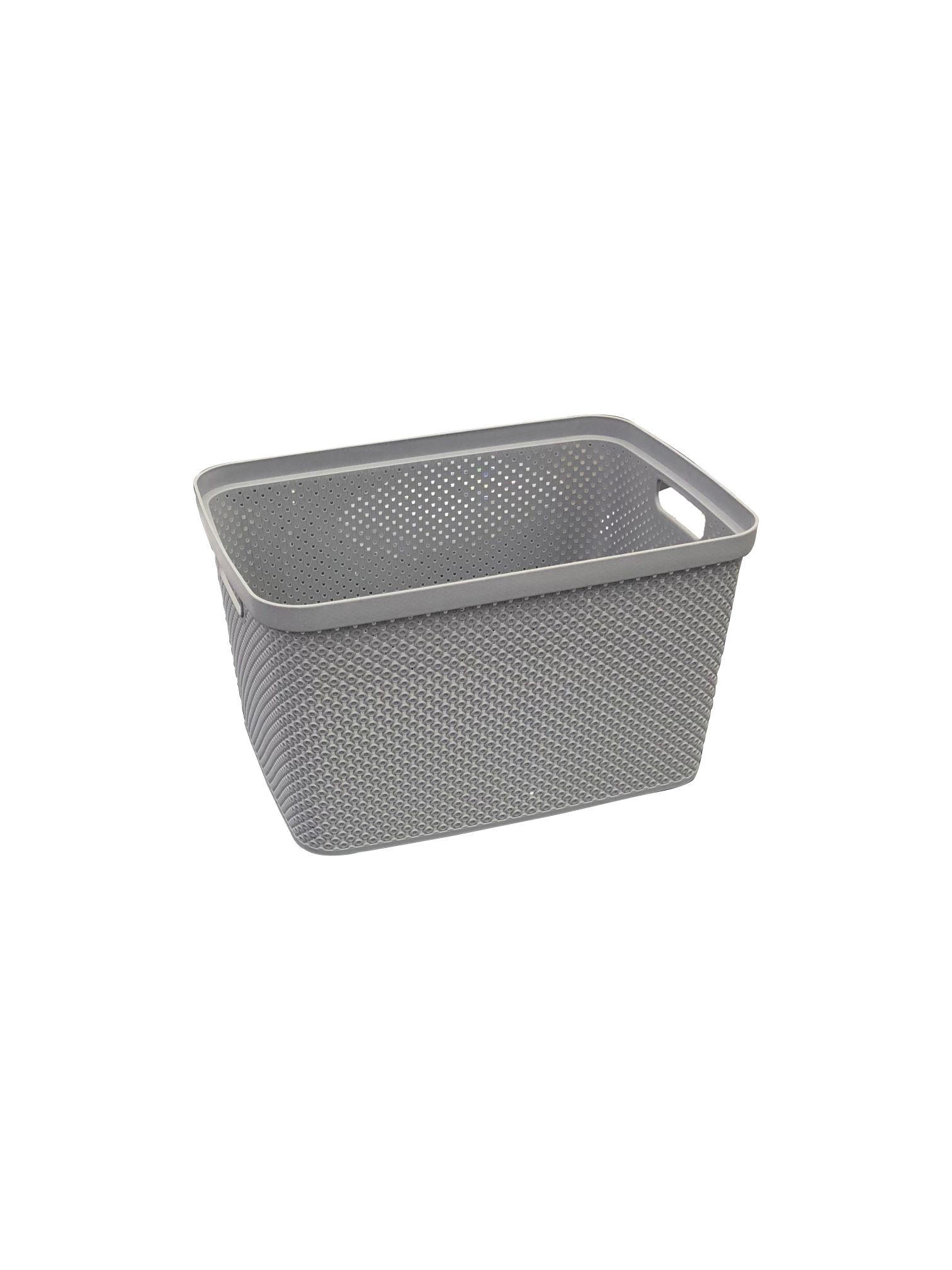 TÁROLÓDOBOZ 28,5/38,5/22 cm  - világosszürke, Basics, műanyag (28,5/38,5/22cm) - Homeware