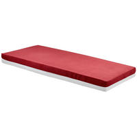 Taschenfederkernmatratze 90/200 cm, Höhe ca.: 17,5 cm, H2 = mittel, 7-Zonen - Rot/Weiß, Textil (90/200cm) - Primatex