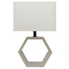 BORDSLAMPA 22.5/22.5/35 cm   - beige, Design, textil/sten (22.5/22.5/35cm)