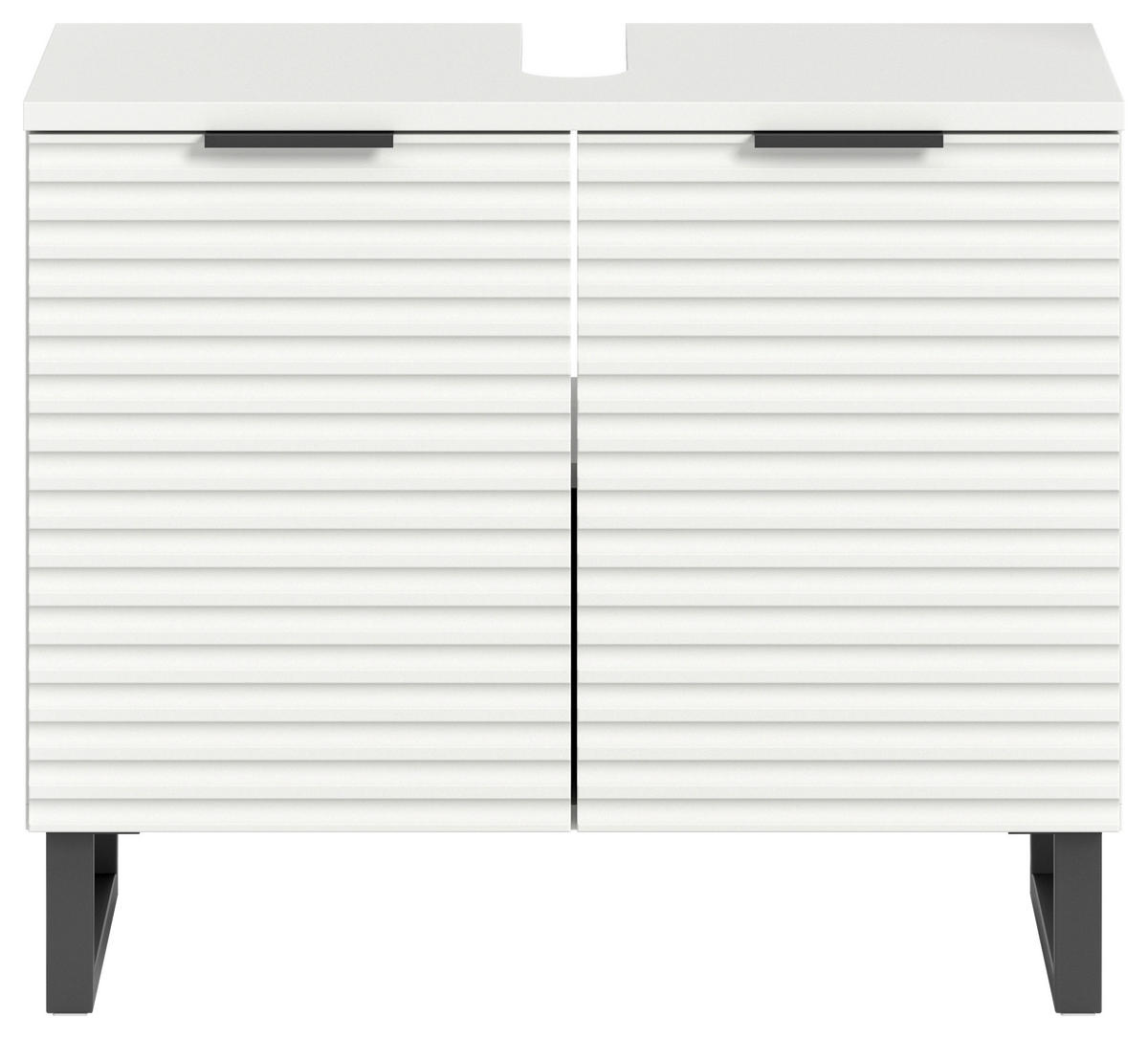 OMARICA ZA POD UMIVALNIK 70/59/34 cm  - črna/bela, Moderno, kovina/leseni material (70/59/34cm) - MID.YOU