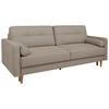 SCHLAFSOFA Chenille Beige  - Beige/Eiche Wotan, KONVENTIONELL, Holz/Textil (222/93/99cm) - MID.YOU