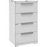 KOMMODE Weiß - Graphitfarben/Alufarben, KONVENTIONELL, Kunststoff/Metall (48/89/42cm) - Voleo
