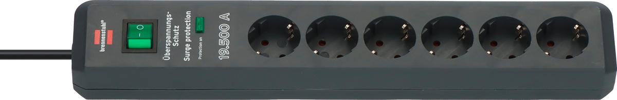 STECKDOSENLEISTE - Schwarz, Basics, Kunststoff (5/9,5/44cm) - Brennenstuhl