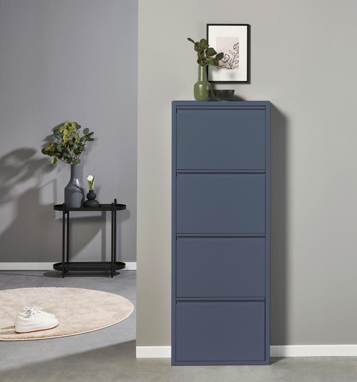 SCHUHKIPPER  in 51/137/16 cm  - Blau, MODERN, Metall (51/137/16cm) - Boxxx