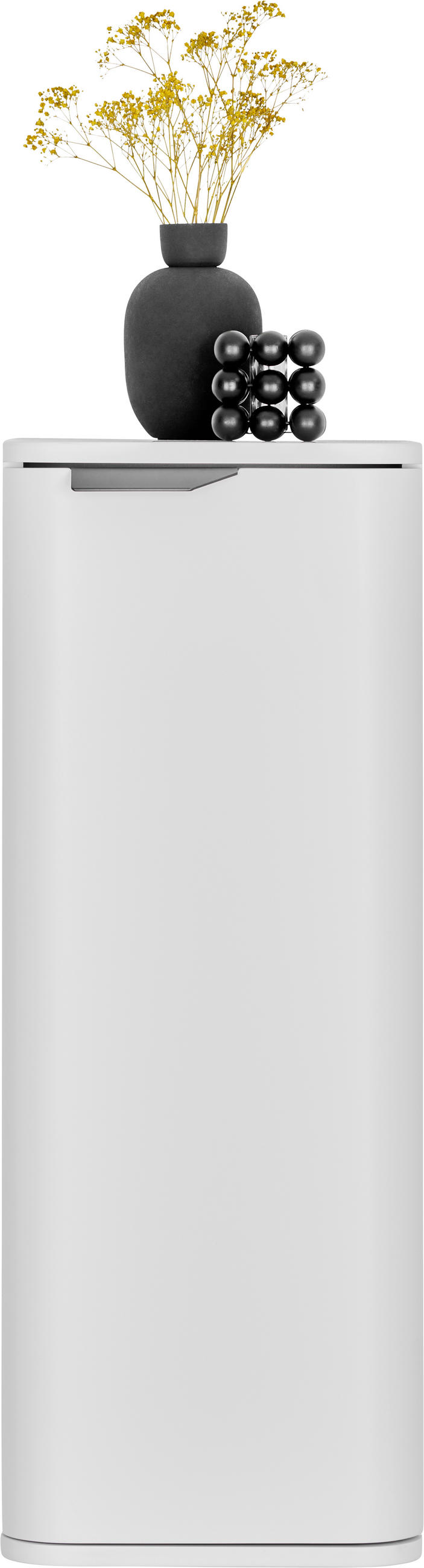 SIDOSKÅP33/87/35 cm  - vit/svart, Design, metall/trämaterial (33/87/35cm) - home24
