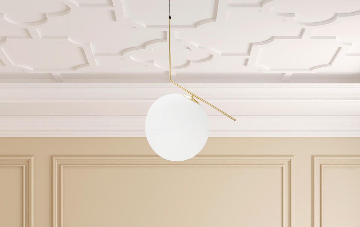 WANDLEUCHTE 50/30/100 cm  - Goldfarben/Weiß, Trend, Glas/Metall (50/30/100cm) - Mauro Ferretti
