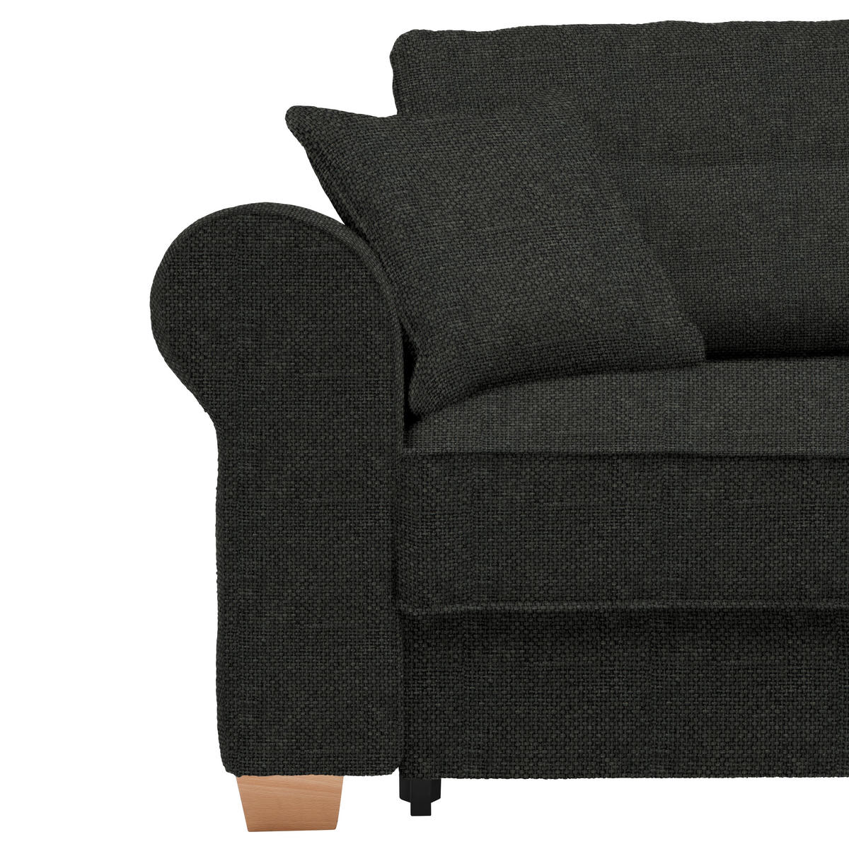 HÖRNSOFFA i svart  - svart, Modern, trämaterial/trä (255/185cm) - MID.YOU