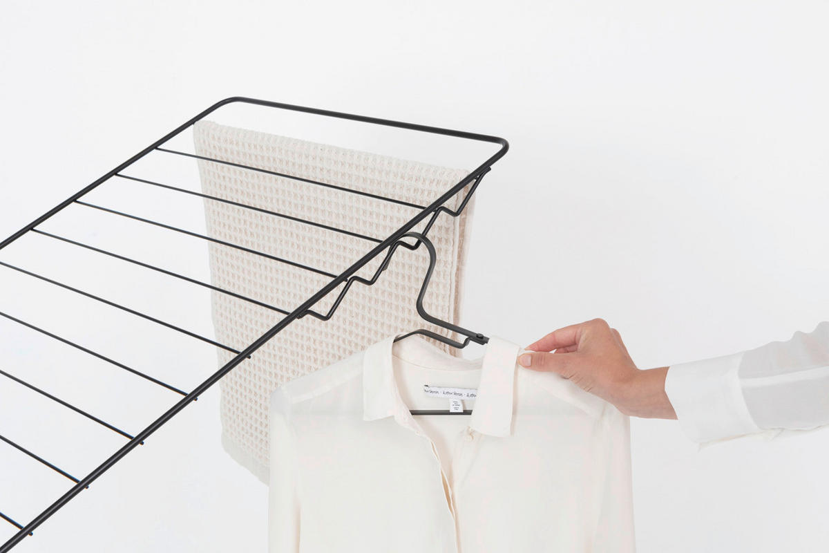 STANDTROCKNER  - Schwarz, Basics, Metall (59.2/98.4/5cm) - Brabantia