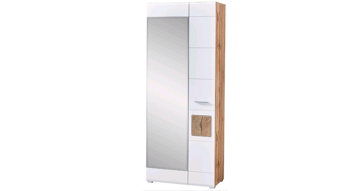 Garderobenschrank mit Spiegel in Weiß bestellen