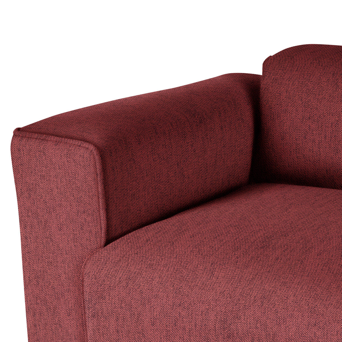 ECKSOFA Rot Webstoff Rücken echt  - Rot/Schwarz, Design, Kunststoff/Textil (171/290cm) - home24