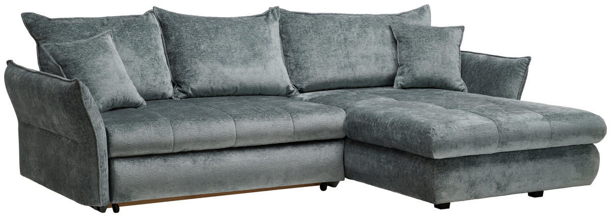 KUTNA GARNITURA tekstil  boje kadulje   - boje kadulje/crna, Konvencionalno, tekstil/plastika (275/180cm) - Stylife