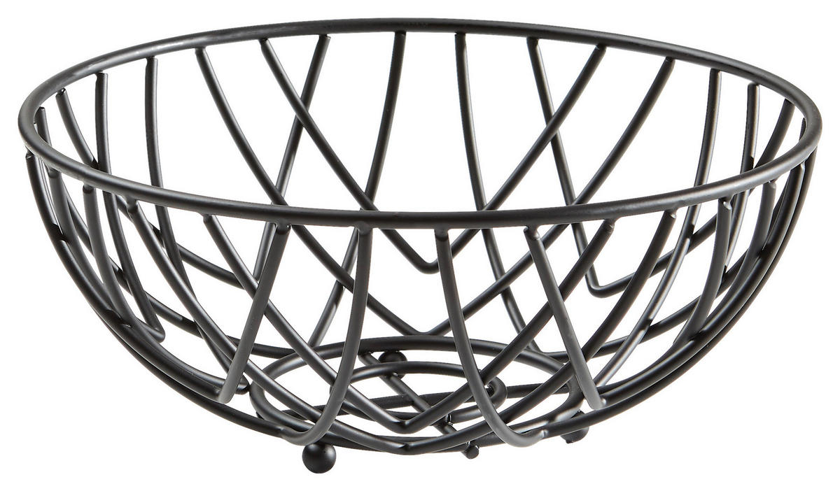 OBSTKORB  - Schwarz, Basics, Metall (30/13cm) - Justinus