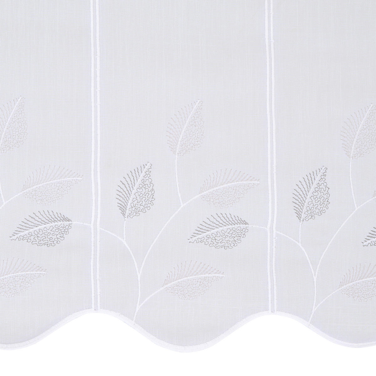 KURZGARDINE   - Weiß/Grau, KONVENTIONELL, Textil (90cm) - Esposa