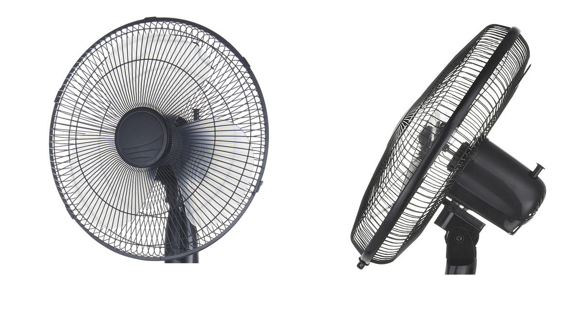 VENTILATOR PODNI  crna     - crna, Basics, metal/plastika (43/40/90-125cm) - Mican