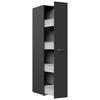 APOTHEKERSCHRANK 30/185/54 cm  in Graphitfarben  - Alufarben/Graphitfarben, KONVENTIONELL, Holzwerkstoff/Kunststoff (30/185/54cm) - Xora