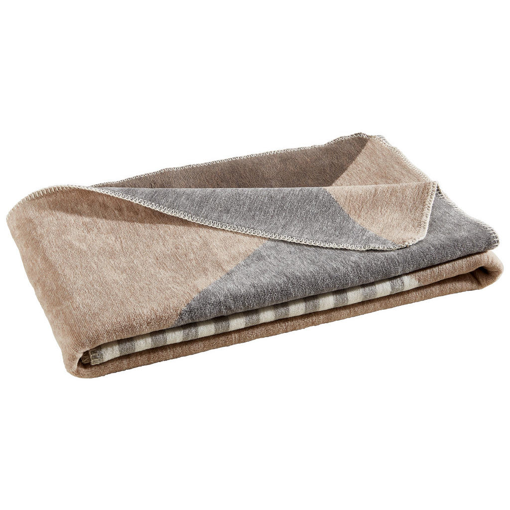 Thumbnail - Novel Wohndecke Cassano, Grau, Beige, Textil, Abstraktes, 150x200 cm, Grüner Punkt, Textiles Vertrauen - Oeko-Tex®, DIN ...