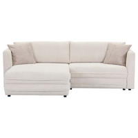 ECKSOFA  in Plüsch Creme, Beige  - Beige/Creme, MODERN, Kunststoff/Textil (246/178cm) - Carryhome