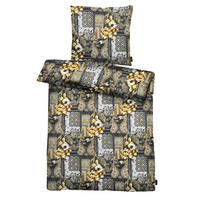 BETTWÄSCHE ISABELLA Satin 135/200 cm  - Beige/Grau, Design, Textil (135/200cm) - Apelt