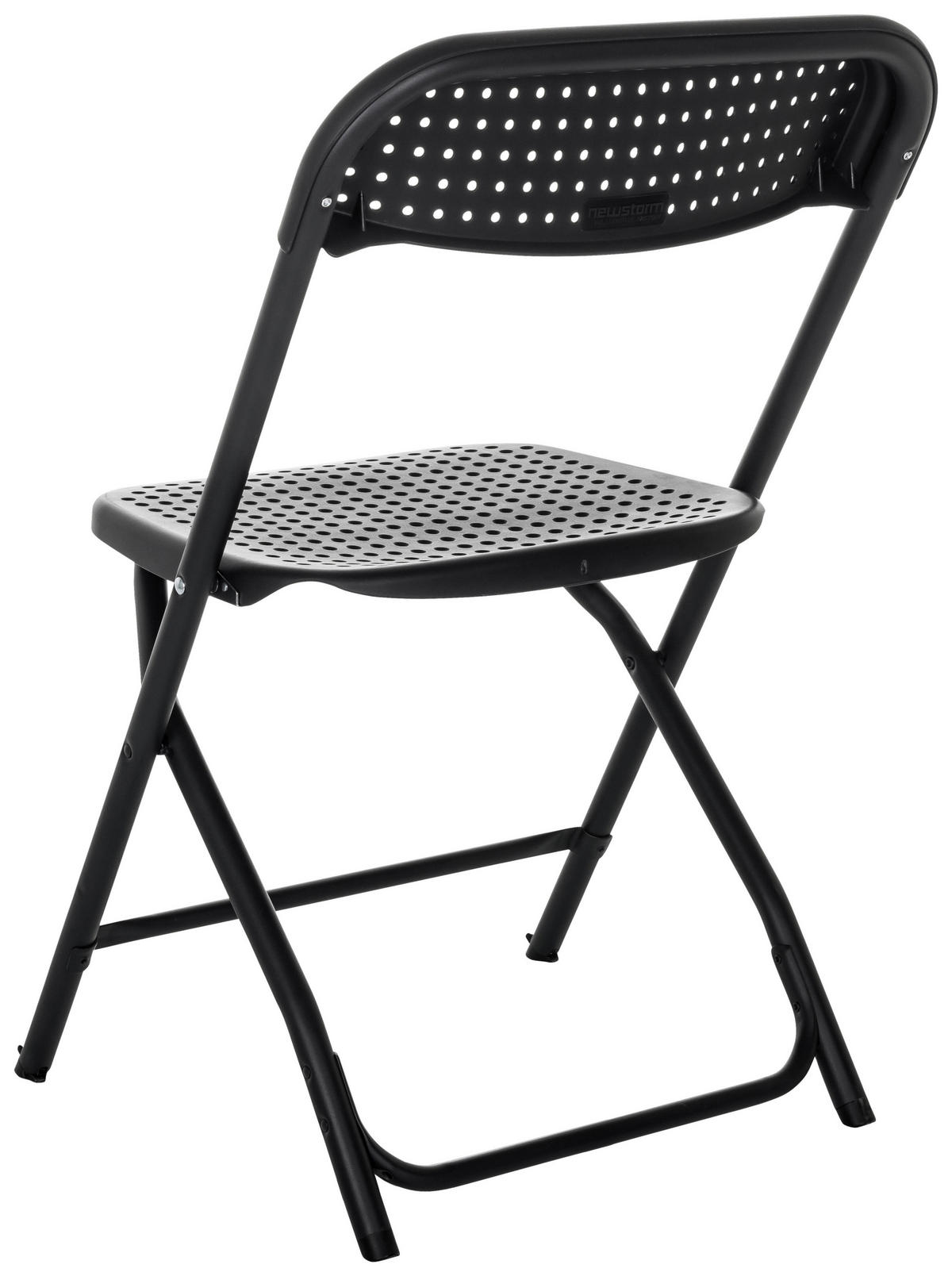 KLAPPSTUHL Schwarz  - Schwarz, Basics, Kunststoff (51/80/52cm) - MID.YOU